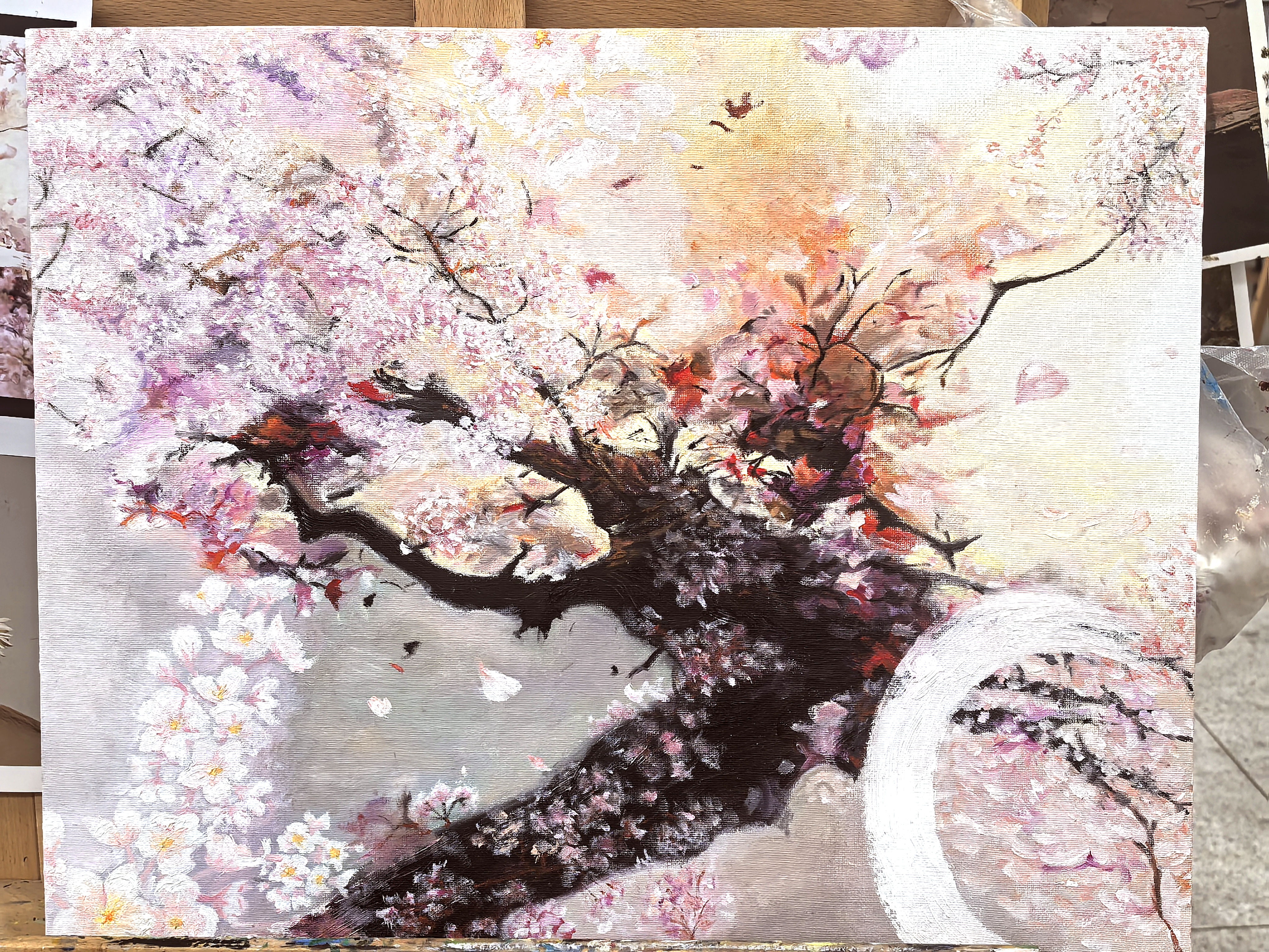 自选临摹画《樱日狂想》